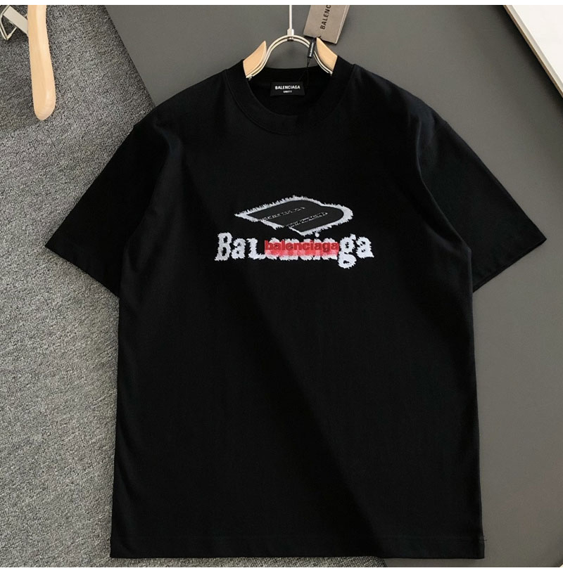 BALENCIAGA-04112 발렌시아가 2026 남녀공용 신제품 프린트 크루넥 티셔츠(2컬러)