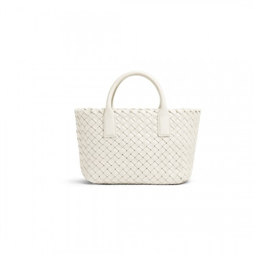 [스페셜오더]BOTTEGA VENETA-709464 보테가 베네타 화이트 인트레치아토 미니 까바 토트백 #보테가페이크쇼핑몰