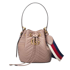 [스페셜오더]GUCCI-476674 5783 구찌 GG Marmont 퀼트 가죽 버킷백 누드