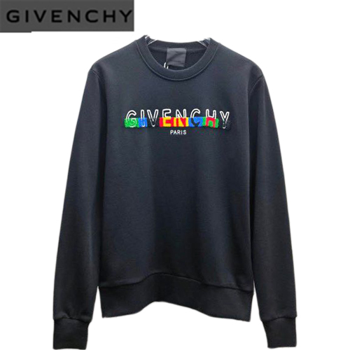 GIVENCHY-081811 지방시 블랙 아플리케 장식 스웨트셔츠 남성용