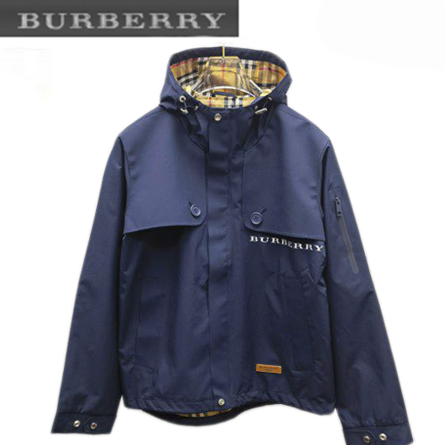 BURBERRY-082911 버버리 네이비 나일론 바람막이 후드 재킷 남성용