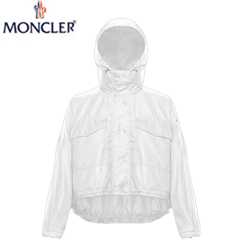 MONCLER-07059 몽클레어 화이트 나일론 바람막이 후드 재킷 여성용