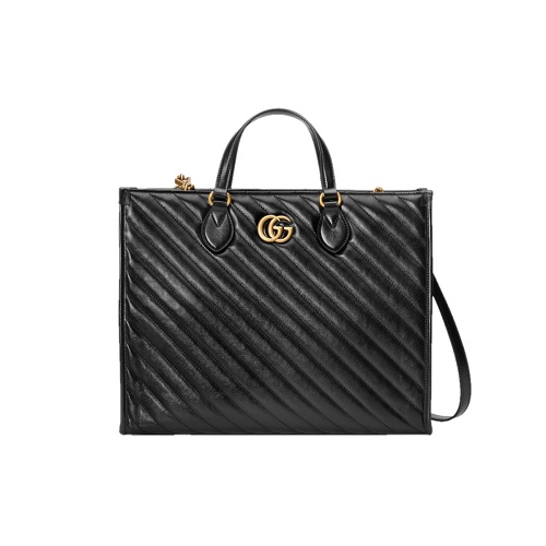 [스페셜오더]GUCCI-627332 1000 구찌 블랙 GG 마몽 미디엄 토트백