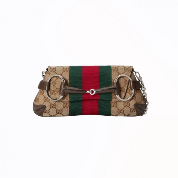 [스페셜오더]GUCCI-764339 8747 구찌 베이지/에보니 오리지널 GG 홀스빗 체인 스몰 숄더백 27cm