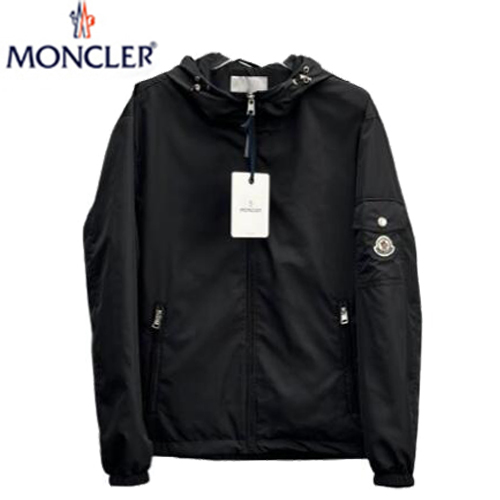 MONCLER-031013 몽클레어 블랙 나일론 바람막이 후드 재킷 남성용