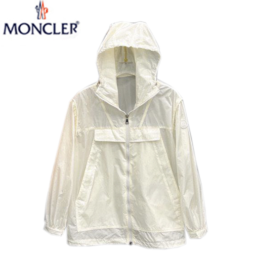 MONCLER-070511 몽클레어 화이트 나일론 바람막이 후드 재킷 여성용