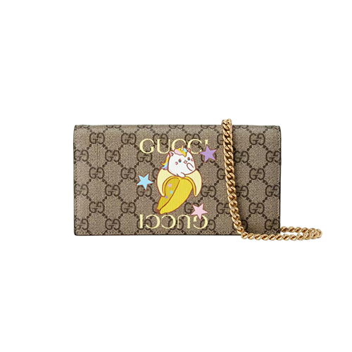 [스페셜오더]GUCCI-701061 8679 구찌 GG 수프림 바나냐 프린트 체인 월릿