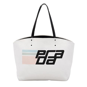 [스페셜오더]PRADA-1BG218 프라다 로고 프린트 캔버스 화이트 라지 토트 백