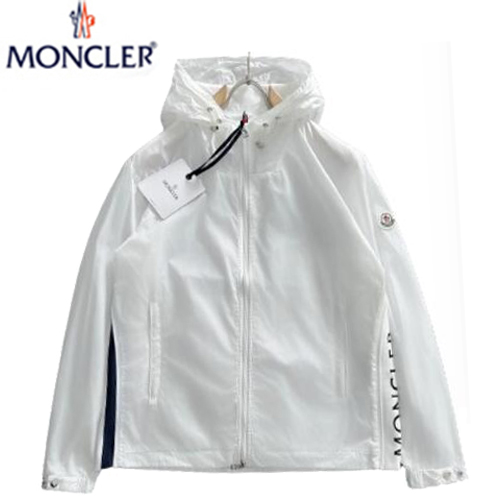 MONCLER-040314 몽클레어 화이트 나일론 바람막이 후드 재킷 남성용