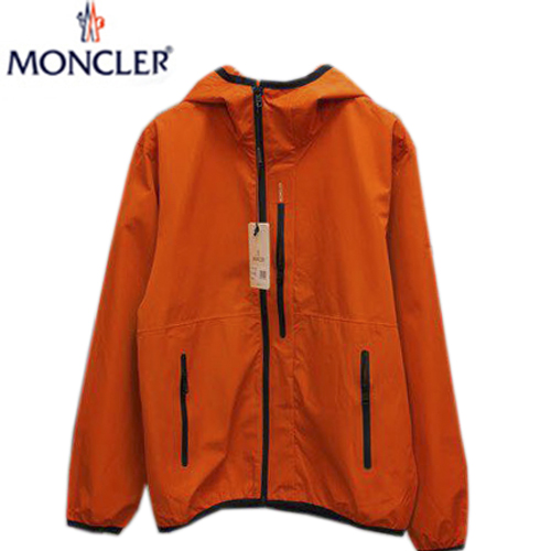 MONCLER-07252 몽클레어 오렌지 나일론 바람막이 후드 쟈켓 남성용