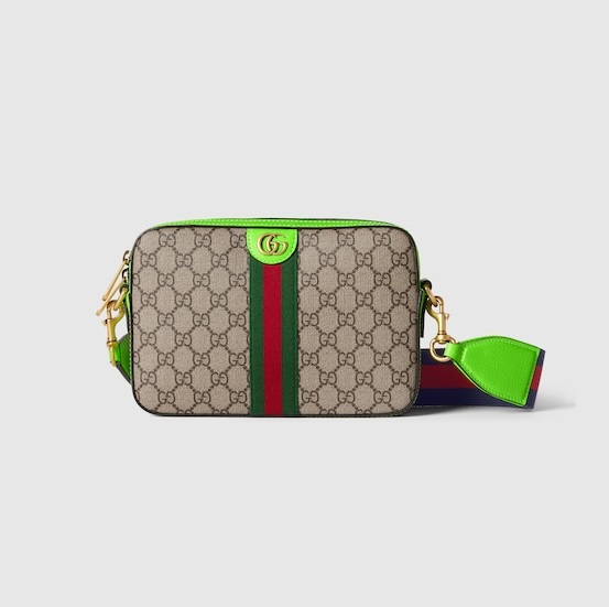 [스페셜오더]GUCCI-699439 구찌 베이지/에보니 브라이트그린 오피디아 GG 크로스백 23.5cm