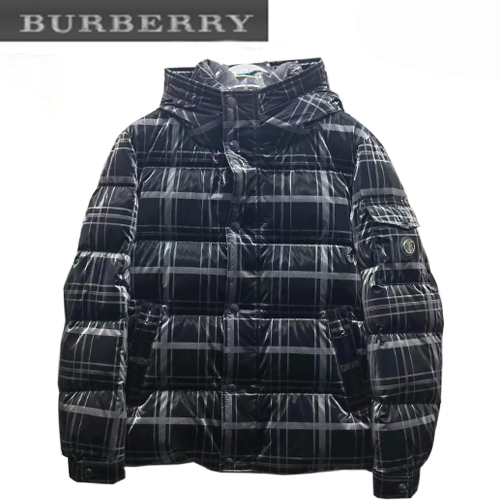 BURBERRY-101416 버버리 블랙 체크 무늬 패딩 남성용