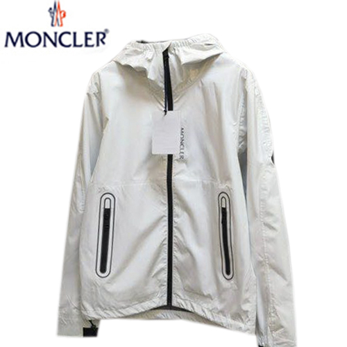 MONCLER-07255 몽클레어 화이트 나일론 바람막이 후드 쟈켓 남성용