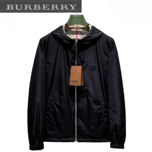 BURBERRY-032317 버버리 블랙 나일론 양면 바람막이 후드 재킷 남여공용