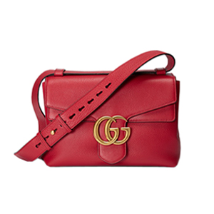 [스페셜오더]GUCCI-401173 6339 구찌 GG Marmont 가죽 메신저 백 레드