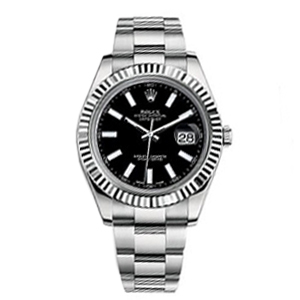 [스페셜오더]ROLEX-롤렉스 오이스터 퍼팩츄얼 데이트저스트 II 스틸 블랙다이얼 시계 41mm 