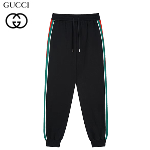 GUCCI-08021 구찌 블랙 Web 스트라이프 장식 스웨트팬츠 남여공용