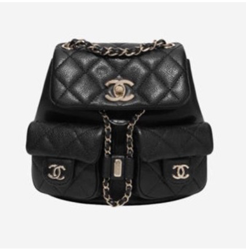 [스페셜오더]CHANEL-AS3787 샤넬 23SS 듀마 투포켓 캐비어 스몰 백팩 블랙