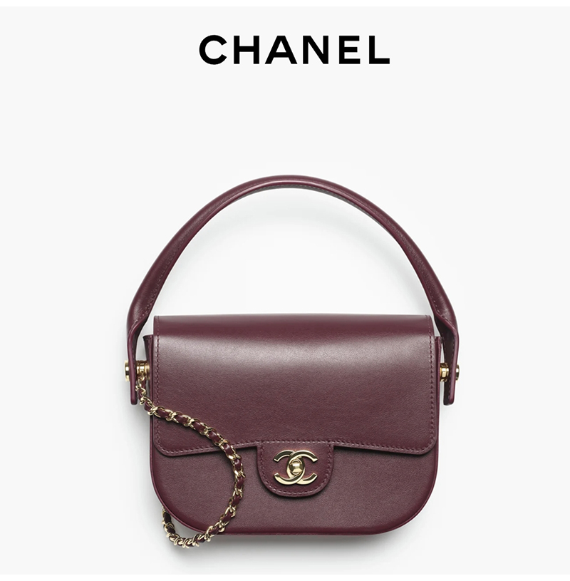 [스페셜오더]CHANEL-AS6424 샤넬 2026 공방 컬렉션 핸들 장식 미니 플랩 백 다크 버건디