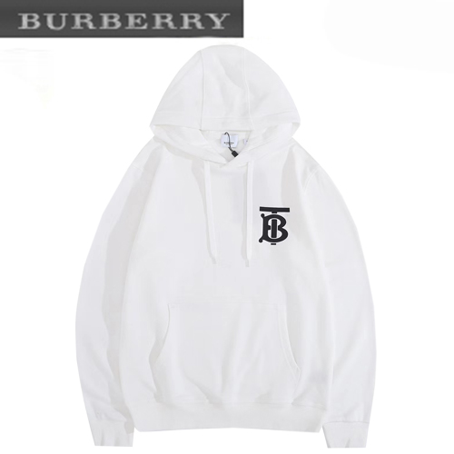 BURBERRY-12225 버버리 화이트 TB 로고 프린트 장식 후드 티셔츠 남여공용