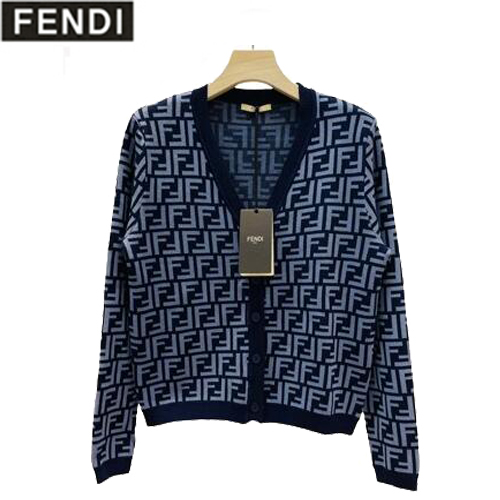 FENDI-012121 펜디 네이비 니트 코튼 FF 가디건 여성용