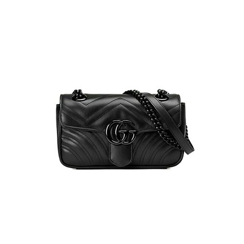 [스페셜오더]GUCCI-446744 1000 구찌 블랙 GG 마몽 마틀라세 미니백