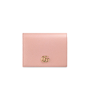 [스페셜오더]GUCCI-456126 5909 구찌 Petite Marmont 가죽 카드 케이스 라이트 핑크