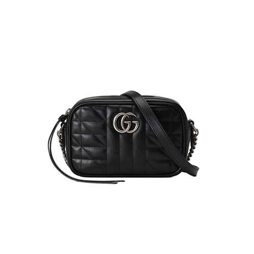 [스페셜오더]GUCCI-634936 1000 구찌 GG 마몽 블랙 가죽 미니 숄더백