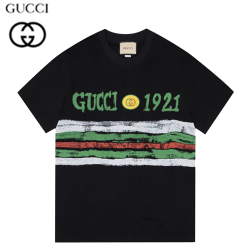 GUCCI-06072 구찌 블랙 GUCCI 1921 프린트 장식 티셔츠 남여공용