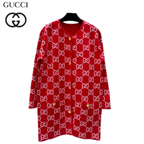 GUCCI-01212 구찌 레드 GG 롱 가디건 여성용