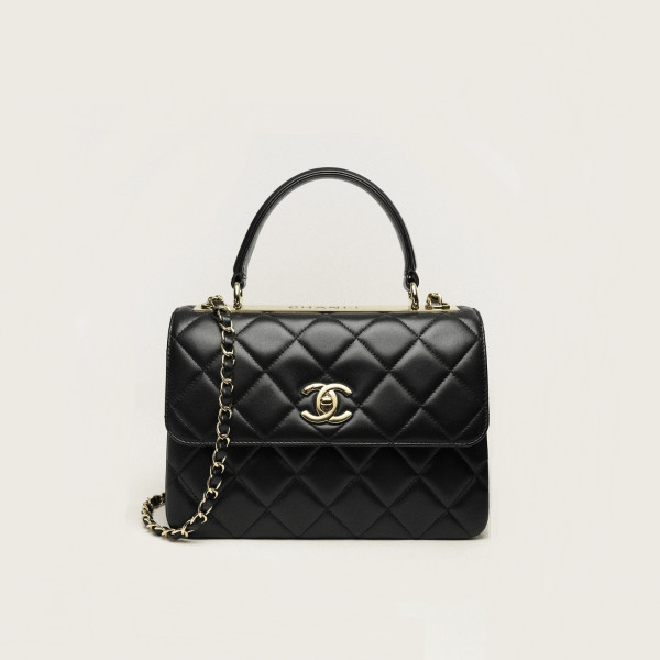 [스페셜오더]CHANEL-A92236 샤넬 블랙 램스킨 스몰 트렌디 CC 플랩 탑 핸들백 25cm