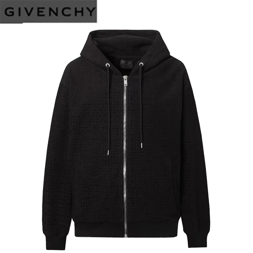 GIVENCHY-10073 지방시 블랙 울 4G 후드 재킷 남성용