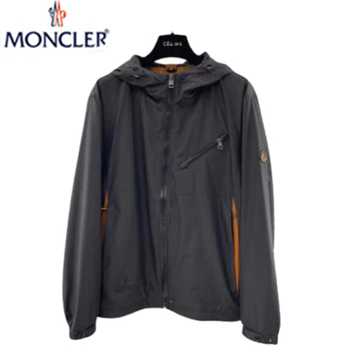 MONCLER-03103 몽클레어 블랙 나일론 바람막이 후드 재킷 남성용