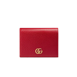 [스페셜오더]GUCCI-456126 6433 구찌 Petite Marmont 가죽 카드 케이스 레드