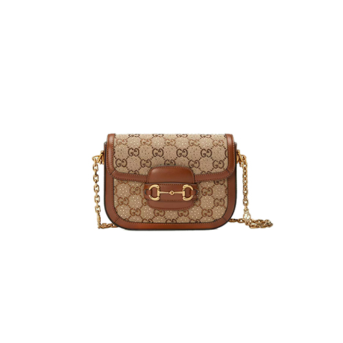 [스페셜오더]GUCCI-675801 2687 구찌 브라운 크리스탈 GG 홀스빗 1955 미니백