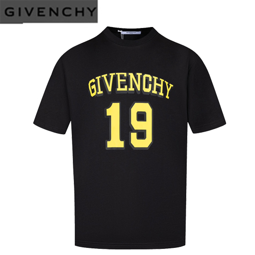 GIVENCHY-06033 지방시 블랙 프린트 장식 티셔츠 남여공용