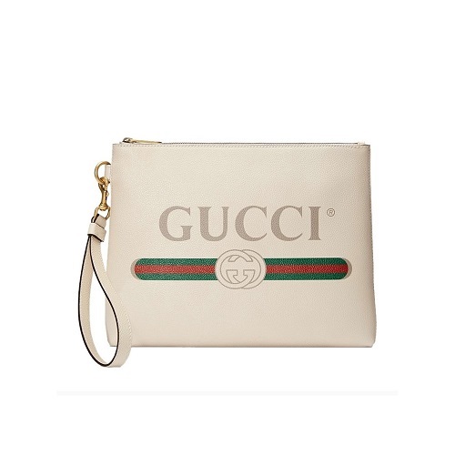 [스페셜오더]GUCCI-572770 8820 구찌 화이트 빈티지 로고 프린트 파우치