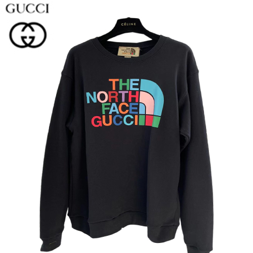 GUCCI-10194 구찌 블랙 구찌 X 노스페이스 콜라보 프린트 장식 스웨트셔츠 남여공용