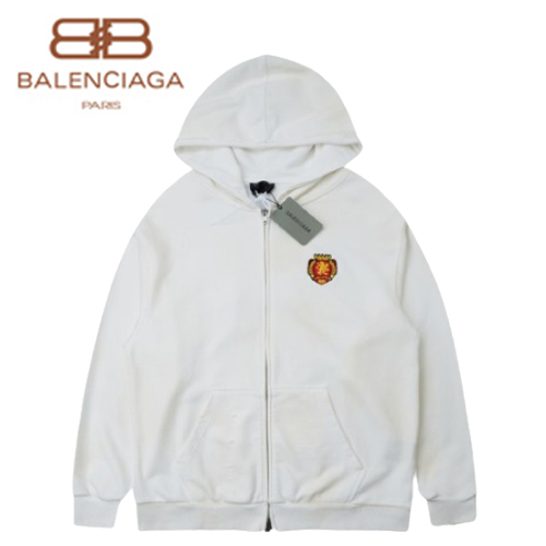 BALENCIAGA-08304 발렌시아가 화이트 아플리케 장식 후드 재킷 남여공용