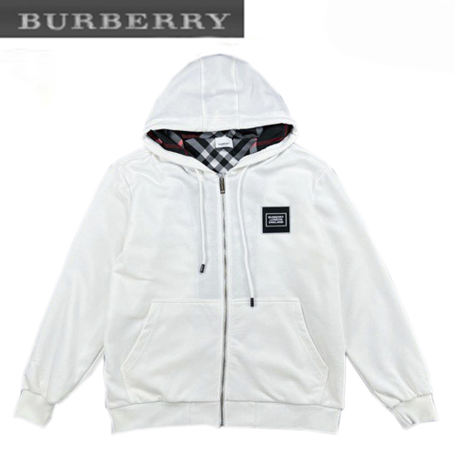 BURBERRY-08154 버버리 화이트 코튼 후드 재킷 남여공용