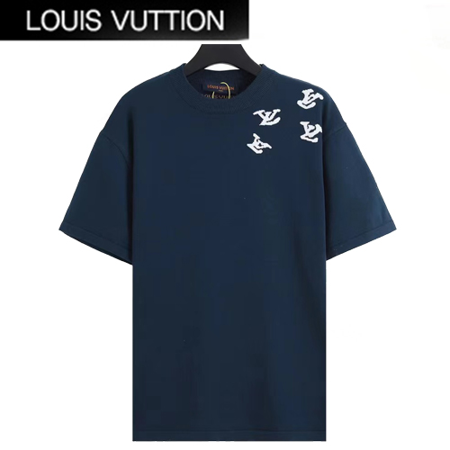 LOUIS VUITTON-07294 루이비통 네이비 LV 시그니처 니트 티셔츠 남여공용