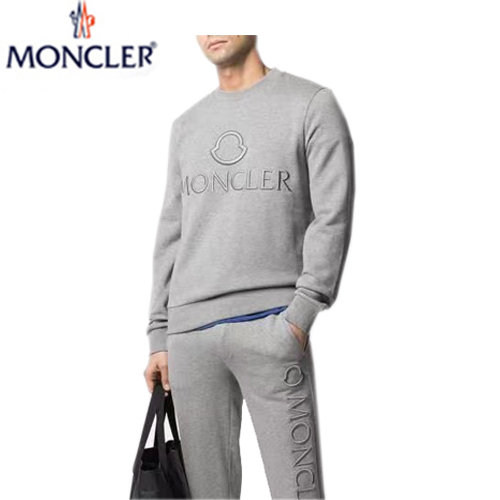 MONCLER-10185 몽클레어 그레이 아플리케 장식 스웨트셔츠 남성용