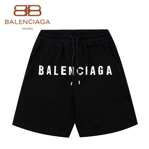 BALENCIAGA-07124 발렌시아가 블랙 아플리케 장식 스웨트쇼츠 남여공용