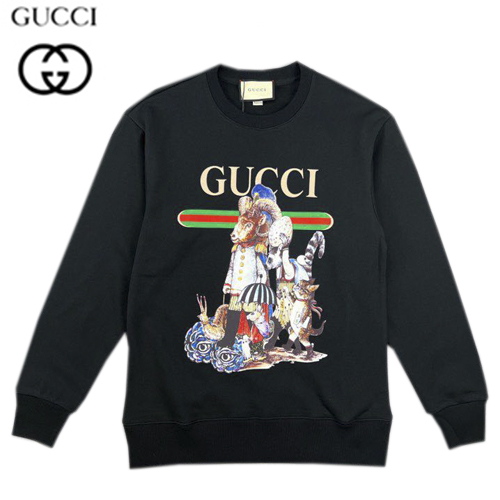 GUCCI-08126 구찌 블랙 프린트 장식 스웨트셔츠 남여공용