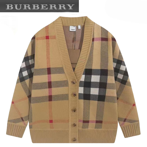 BURBERRY-11281 버버리 베이지 체크 무늬 가디건 남여공용