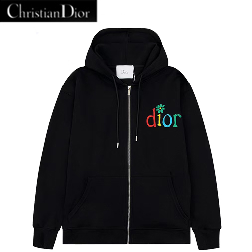 DIOR-09096 디올 블랙 아플리케 장식 후드 재킷 남여공용