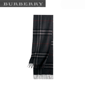 BURBERRY-39137311 버버리 클래식 차콜 체크 캐시미어 스카프 남녀공용