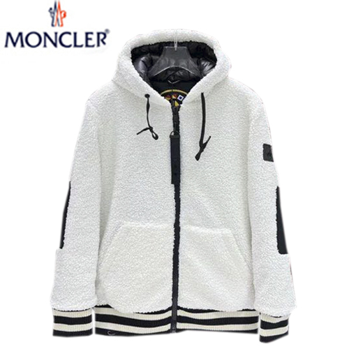 MONCLER-09166 몽클레어 화이트 시어링 패딩 후드 재킷 남여공용