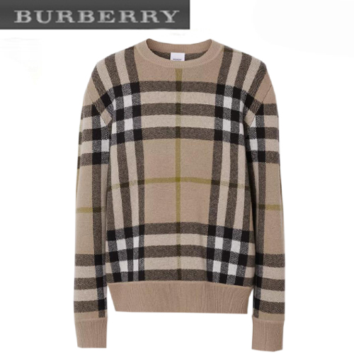 BURBERRY-80412861 버버리 소프트 폰 체크 캐시미어 자카드 스웨터