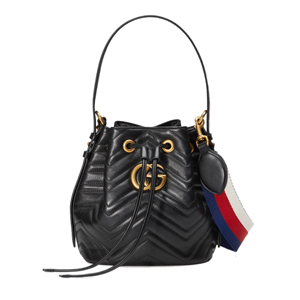 [스페셜오더]GUCCI-476674 1000 구찌 GG Marmont 퀼트 가죽 버킷백 블랙